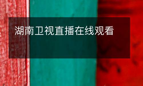 湖南卫视直播在线观看